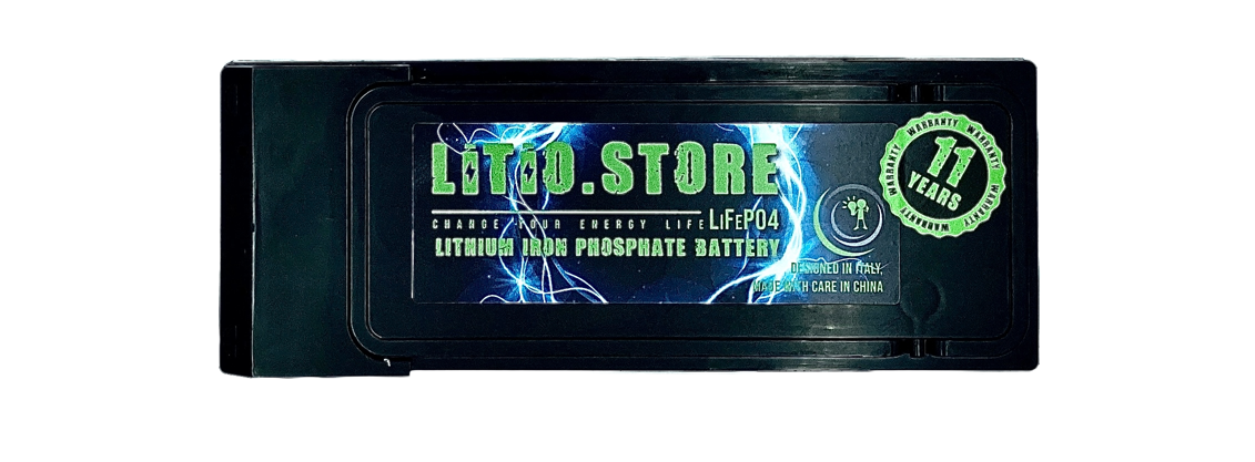 Batteria LiFePO4 12V 60Ah Litio Store LFP 70A BMS 768Wh Serie Ultraslim