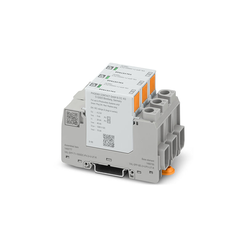 Scaricatore CC Tipo 1+2 Phoenix Contact 1466777 VAL-SPP-T1-1000DC-PV-2+V-UT-R Remoto