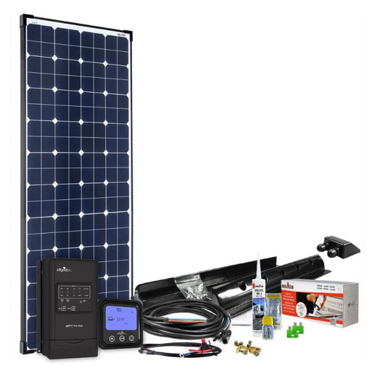 Kit solare Camper Barca 150W 12V MPPT DUO con Display e Opzione EBL