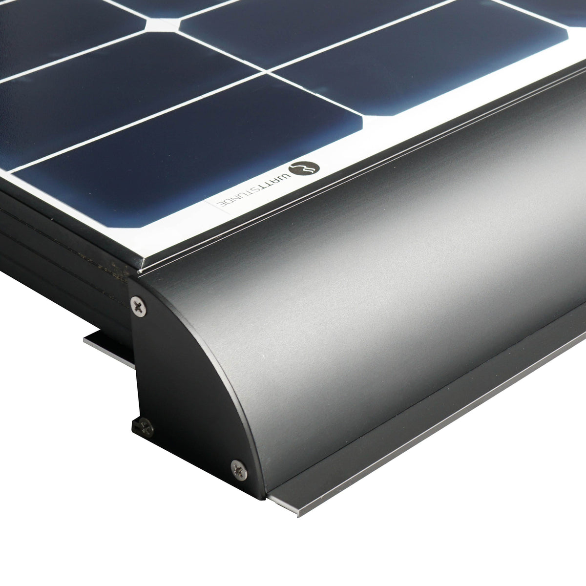 Supporto spoiler per pannello solare in alluminio e acciaio inox nero 55 cm HSA+ 55/S per camper e barche