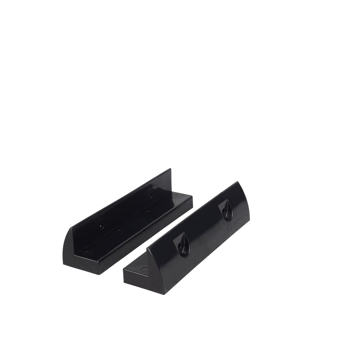 Supporto spoiler corto per pannello solare in plastica ASA nera 18 cm per camper e barche