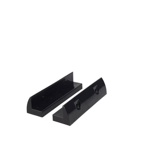 Supporto spoiler corto per pannello solare in plastica ASA nera 18 cm per camper e barche