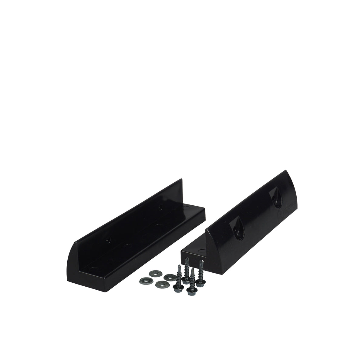 Supporto spoiler corto per pannello solare in plastica ASA nera 18 cm per camper e barche
