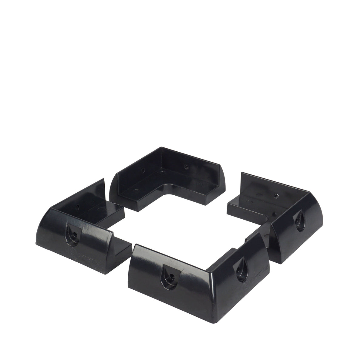 Supporto angolare per pannello solare in plastica ASA nera 10,7 cm per camper e barche