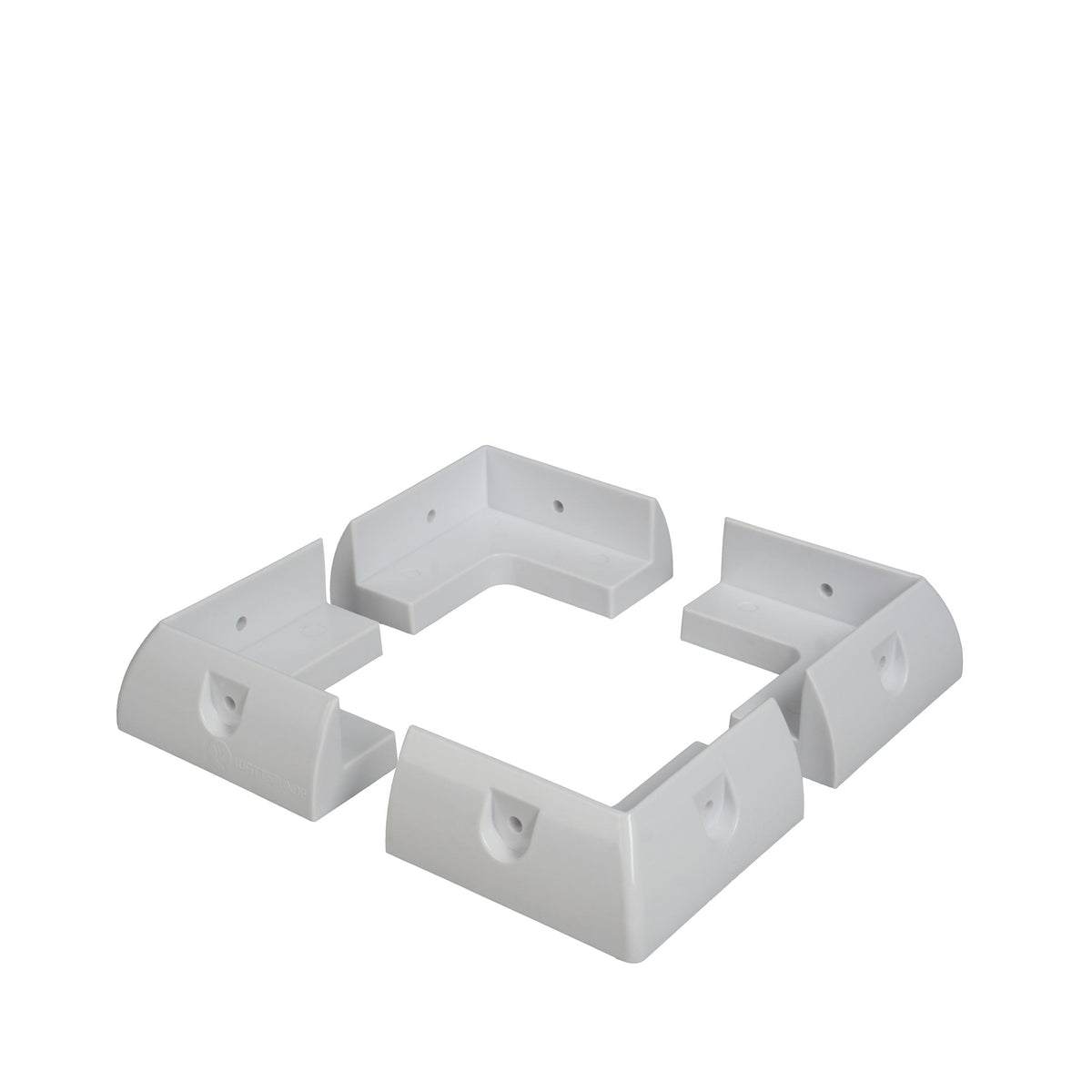 Supporto angolare per pannello solare in plastica ASA bianco 10,7 cm per camper, caravan e barche