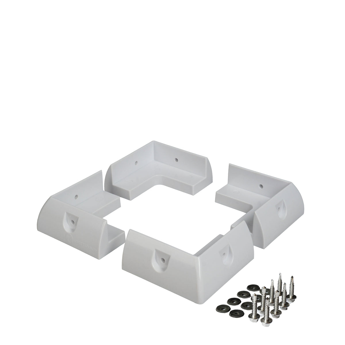 Supporto angolare per pannello solare in plastica ASA bianco 10,7 cm per camper, caravan e barche