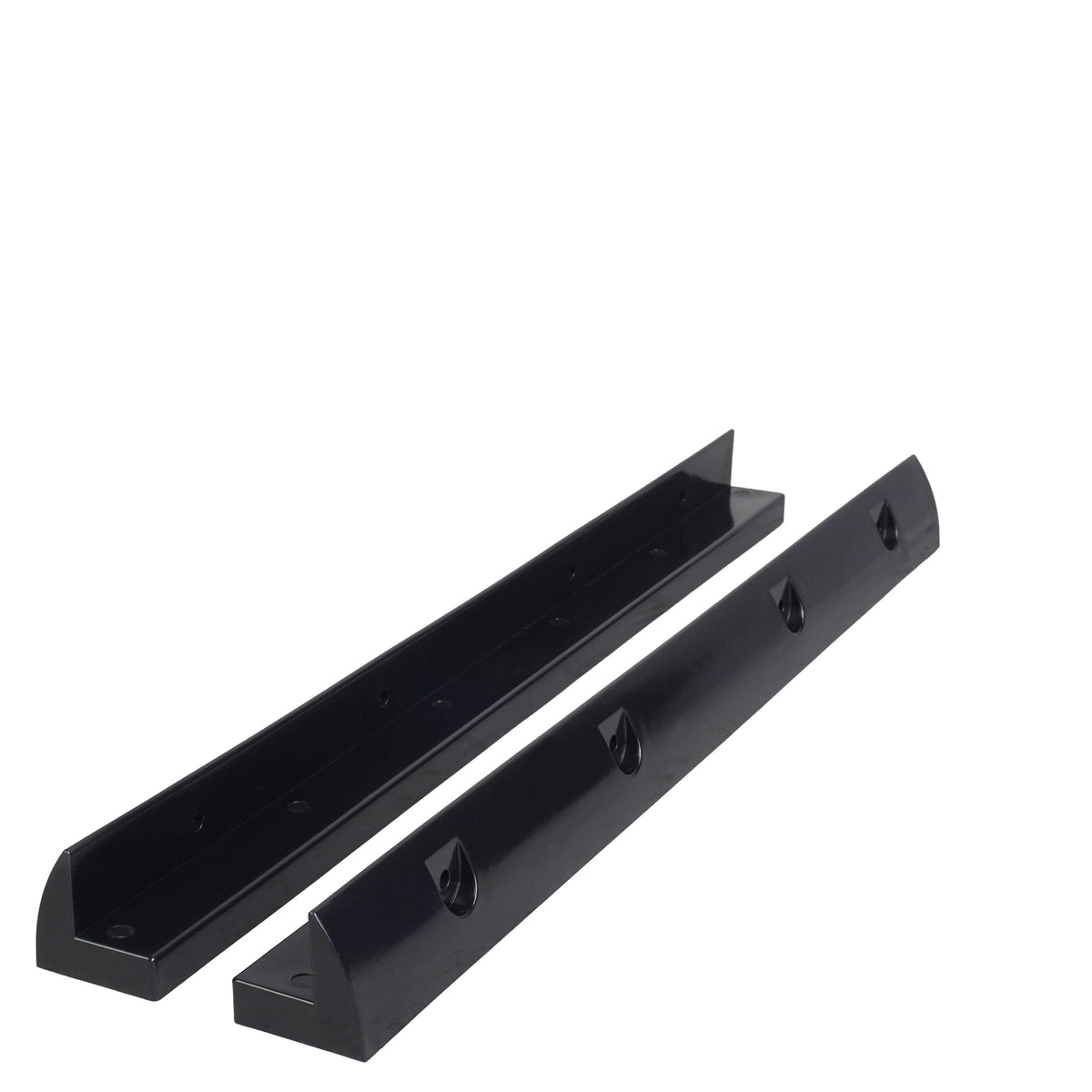 Supporto spoiler per pannello solare in ASA nero 53 cm set da 2 per camper, van e barche