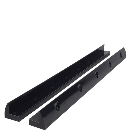 Supporto spoiler per pannello solare in plastica ASA nera 67 cm per camper e barche