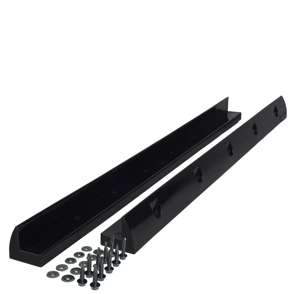 Supporto spoiler per pannello solare in plastica ASA nera 67 cm per camper e barche