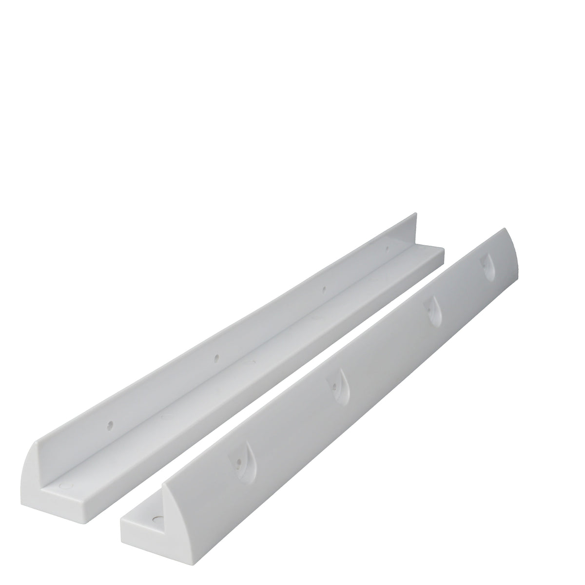 Supporto spoiler per pannello solare in plastica ASA bianca 53 cm per camper e barche