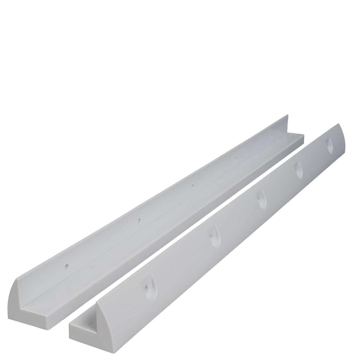 Supporto spoiler per pannello solare in plastica ASA bianco 67 cm per camper, caravan e barche (2 pezzi)