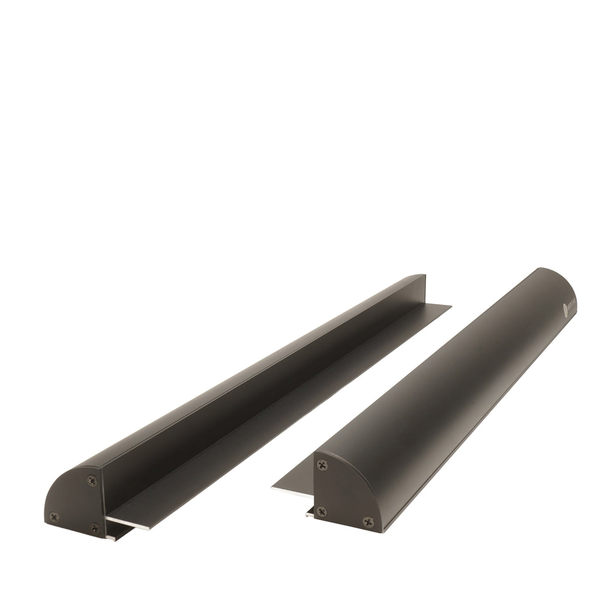 Supporto per pannello solare in alluminio nero 55 cm per cornice da 30 mm, per camper e tetti di veicoli