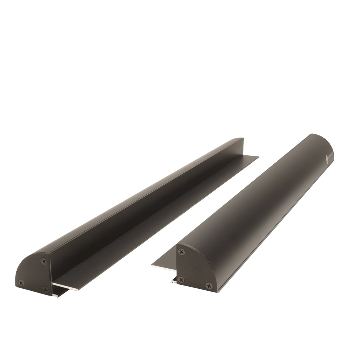 Supporto per pannello solare in alluminio nero 68 cm per cornice da 30 mm, per camper e tetti di veicoli