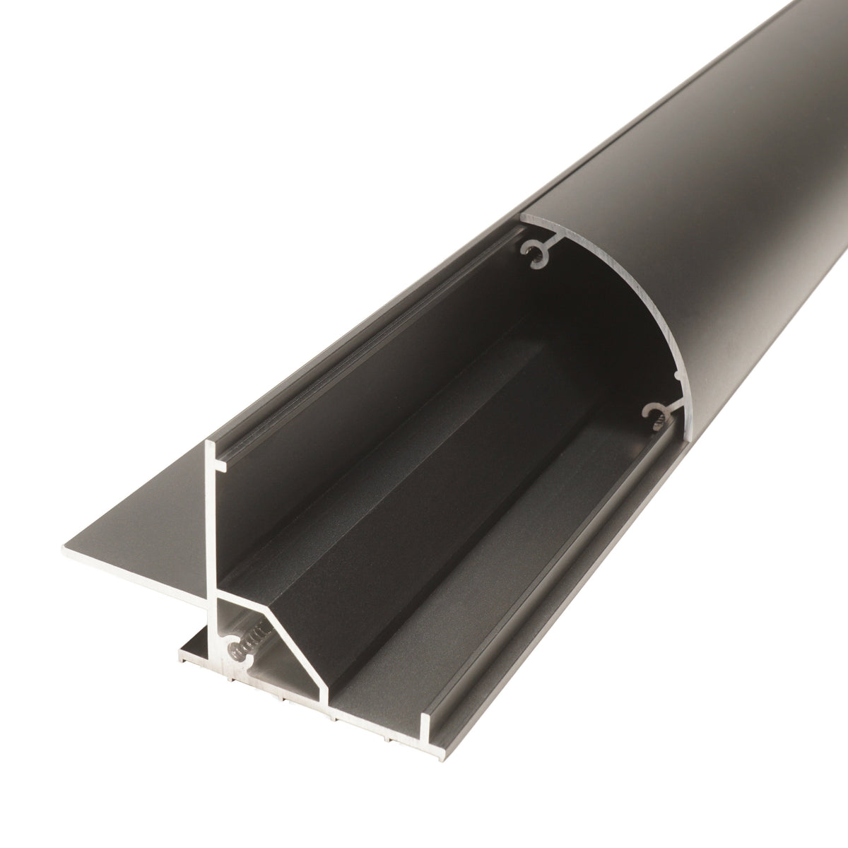 Supporto per pannello solare in alluminio nero 68 cm per cornice da 30 mm, per camper e tetti di veicoli
