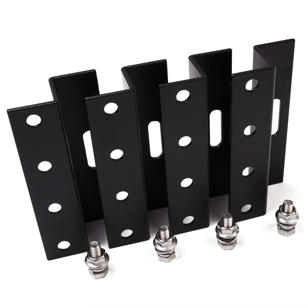 Staffa a Z per pannello solare in alluminio nero 100 mm HSZ100 per tetto, parete e camper