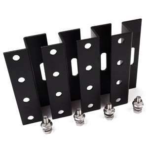 Staffa a Z per pannello solare in alluminio nero 100 mm HSZ100 per tetto, parete e camper