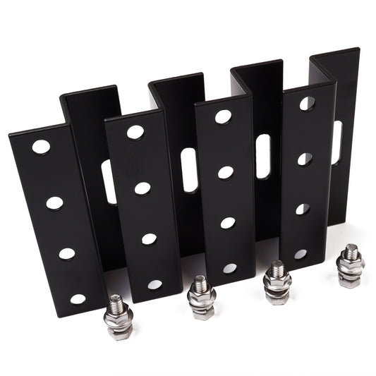 Staffa a Z per pannello solare in alluminio nero 100 mm HSZ100 per tetto, parete e camper