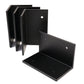Staffe a L per pannello solare in alluminio nero 100 mm HSP100 per parete, tetto e camper (4 pz)