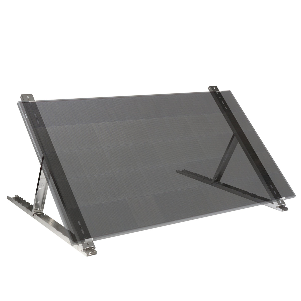 Supporto inclinabile per pannello solare in alluminio 15-45° fino a 78,5 cm HST90 per tetto piano e balcone