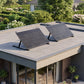 Supporto inclinabile per pannello solare in alluminio nero 15-45° fino a 114 cm HST120 per tetto piano e balcone