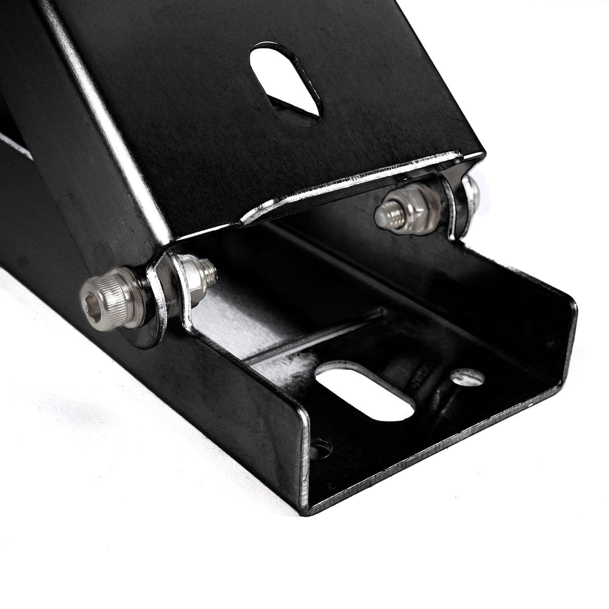 Supporto inclinabile per pannello solare in alluminio nero 15-45° fino a 114 cm HST120 per tetto piano e balcone