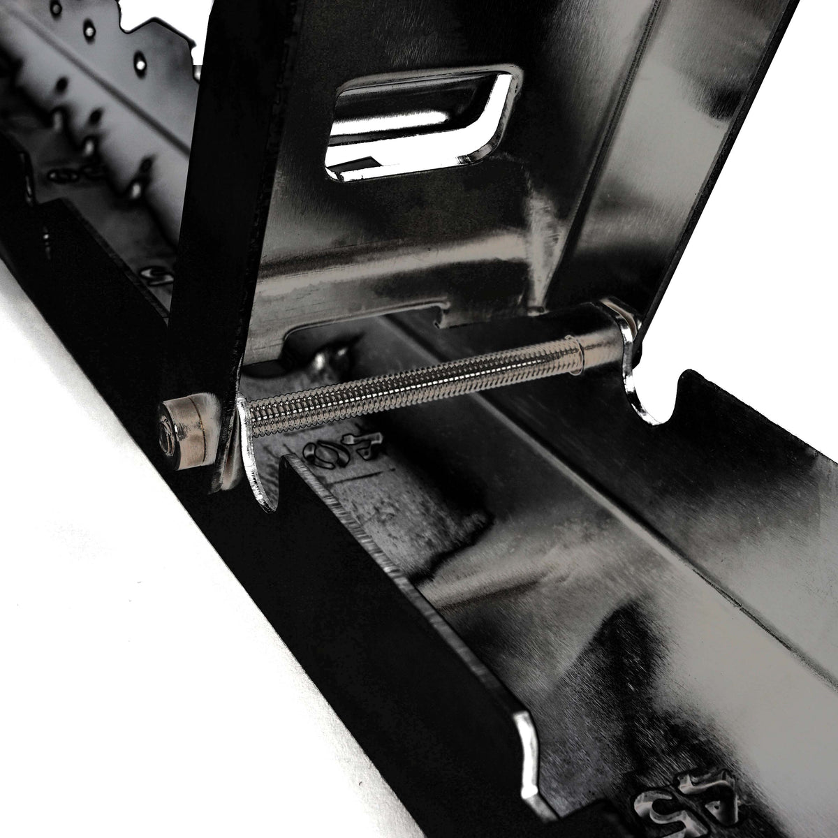 Supporto inclinabile per pannello solare in alluminio nero 15-45° fino a 114 cm HST120 per tetto piano e balcone