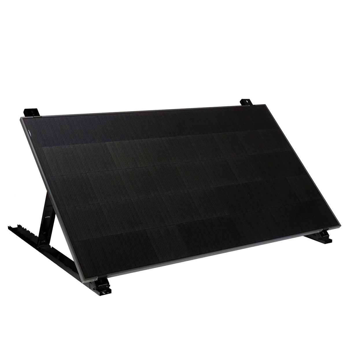 Supporto inclinabile per pannello solare in alluminio nero 15-45° fino a 114 cm HST120 per tetto piano e balcone