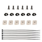 Piastra di supporto in alluminio nero per pannelli solari flessibili su VW California T5/T6/T6.1