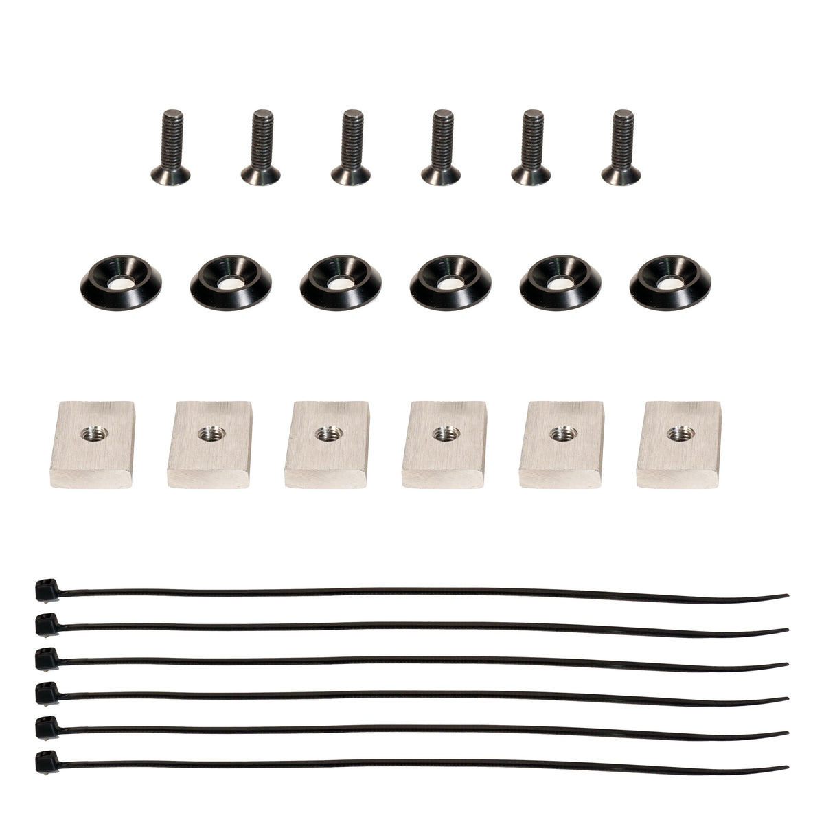 Piastra di supporto in alluminio nero per pannelli solari flessibili su VW California T5/T6/T6.1