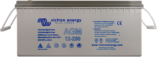 Batteria Victron 12V 230Ah AGM Super Cycle M8 al piombo