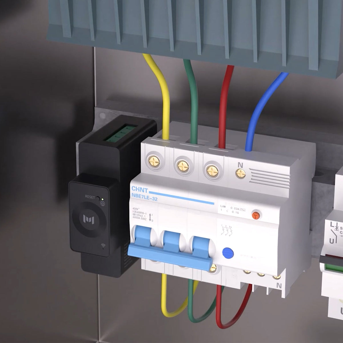 Smart meter trifase Marstek CT002 100 A su guida DIN con WiFi e Bluetooth