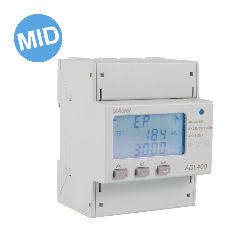 Contatore di Energia Acrel ADL400-F Trifase 80A Diretto o con TA Multitariffa RS485 MID