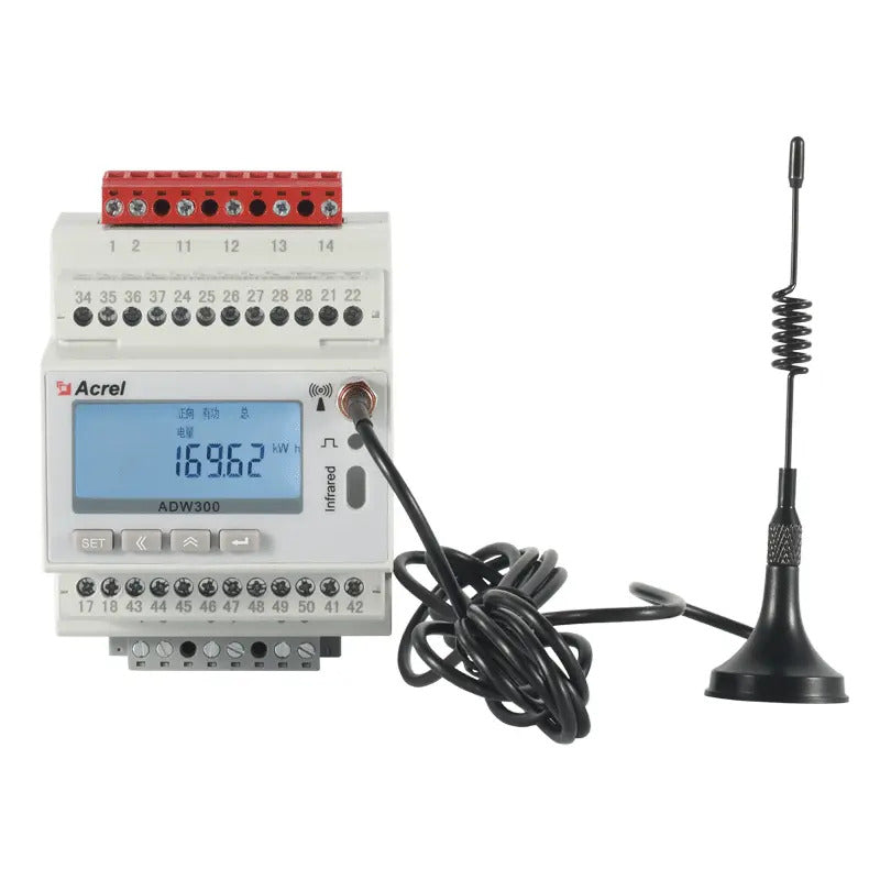 Contatore di Energia Acrel ADW300 Trifase IoT Wireless RS485 e LoRa Classe 1