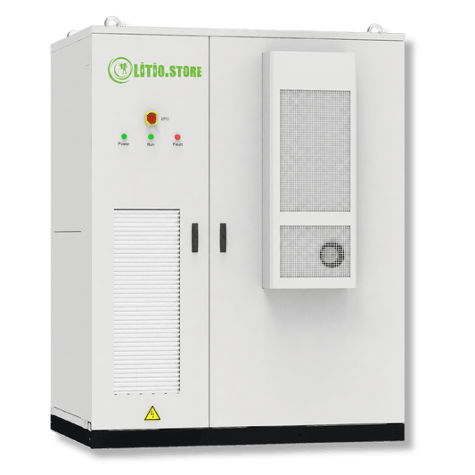 All-In-One Batteria 225kWh Inverter 100kW Trifase Solis On-Grid CEI 0-21 4xMPPT,220kWp pv input IP55 con Estintore Interno per accumulo industriale Off-Grid LS-BESS225100