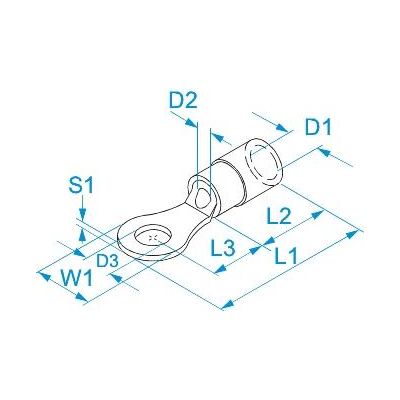 Capicorda preisolato ad occhiello BM disegno tecnico