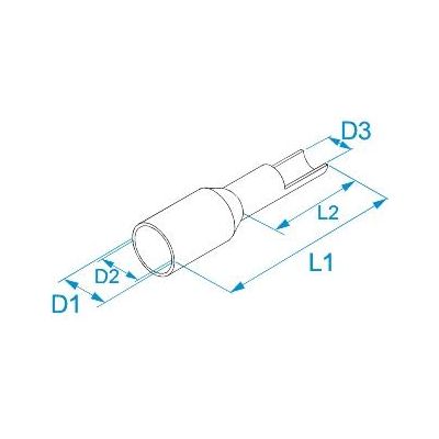 Puntale a bussola preisolato BM disegno tecnico