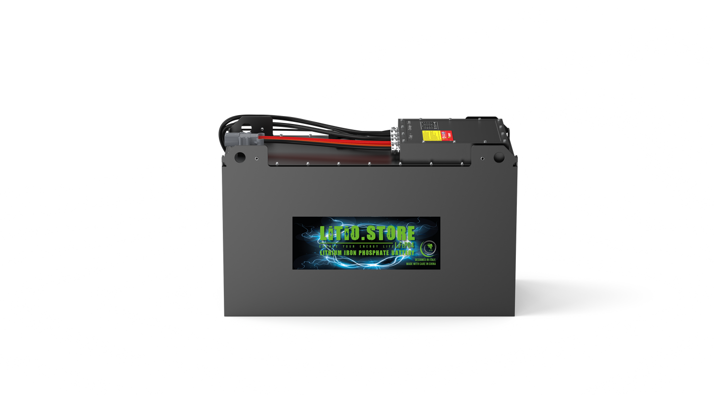 Batterie 48V 690Ah LiFePO4 für Gabelstapler 500A BMS 35328Wh 4G Serie Gabelstapler Lithium Store