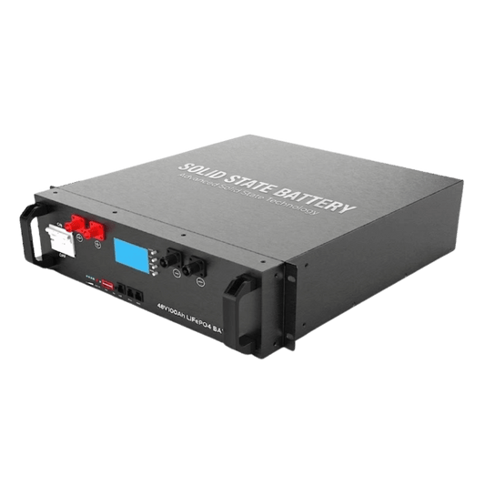 Batteria Litio GEL 48V 100Ah 3U rack LiFePO4 Stato Solido 5120Wh Riscaldata LSS481003U1 Litio Store