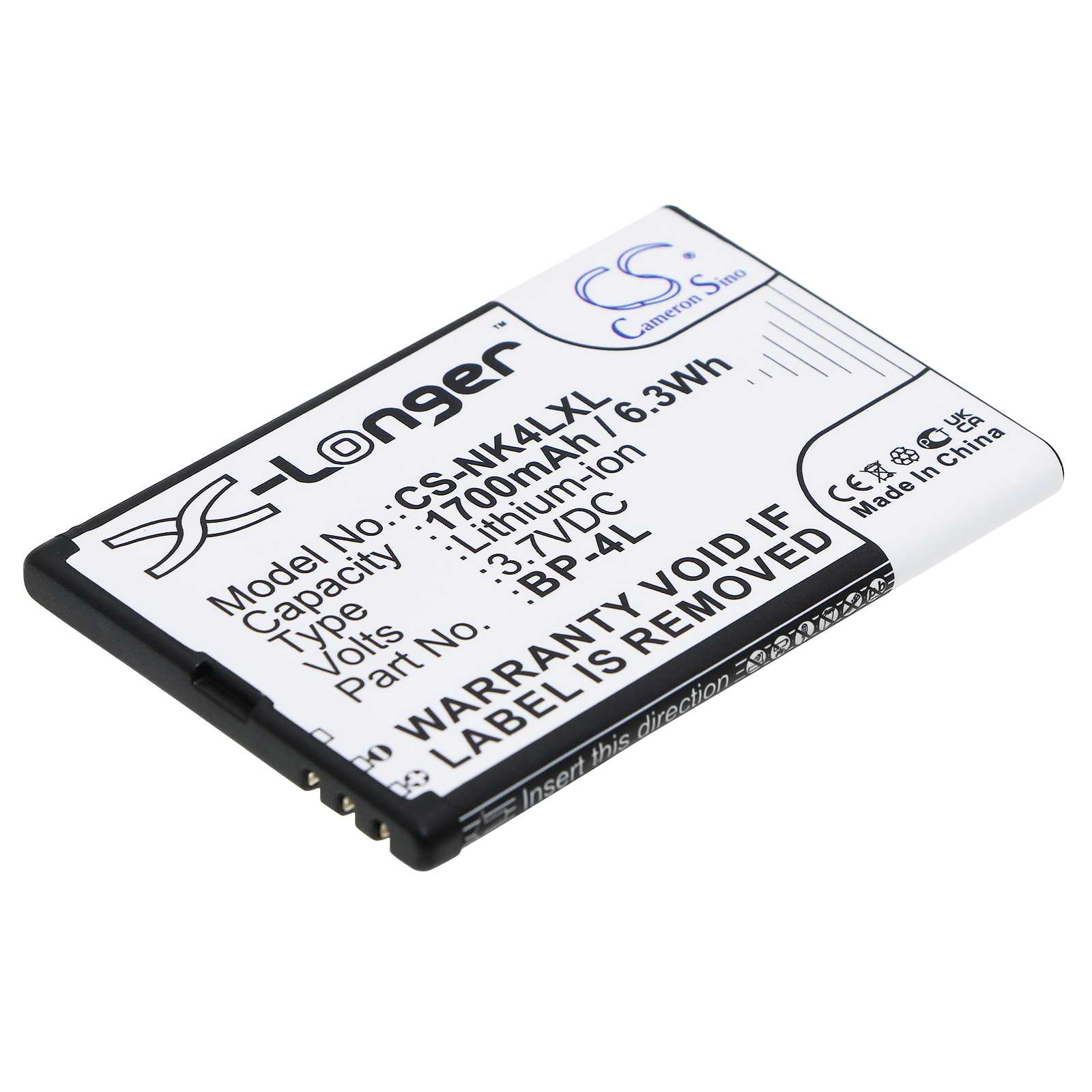 Batteria Li-Polymer 3.7V 750mAh - CS-ABD006SL