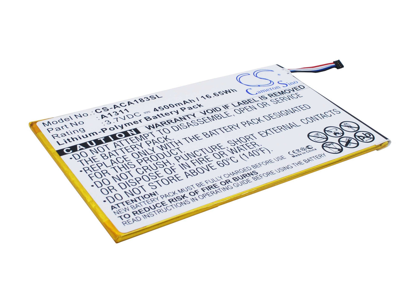 Batteria Li-Polymer 3.8V 5900mAh - CS-ACW100SL