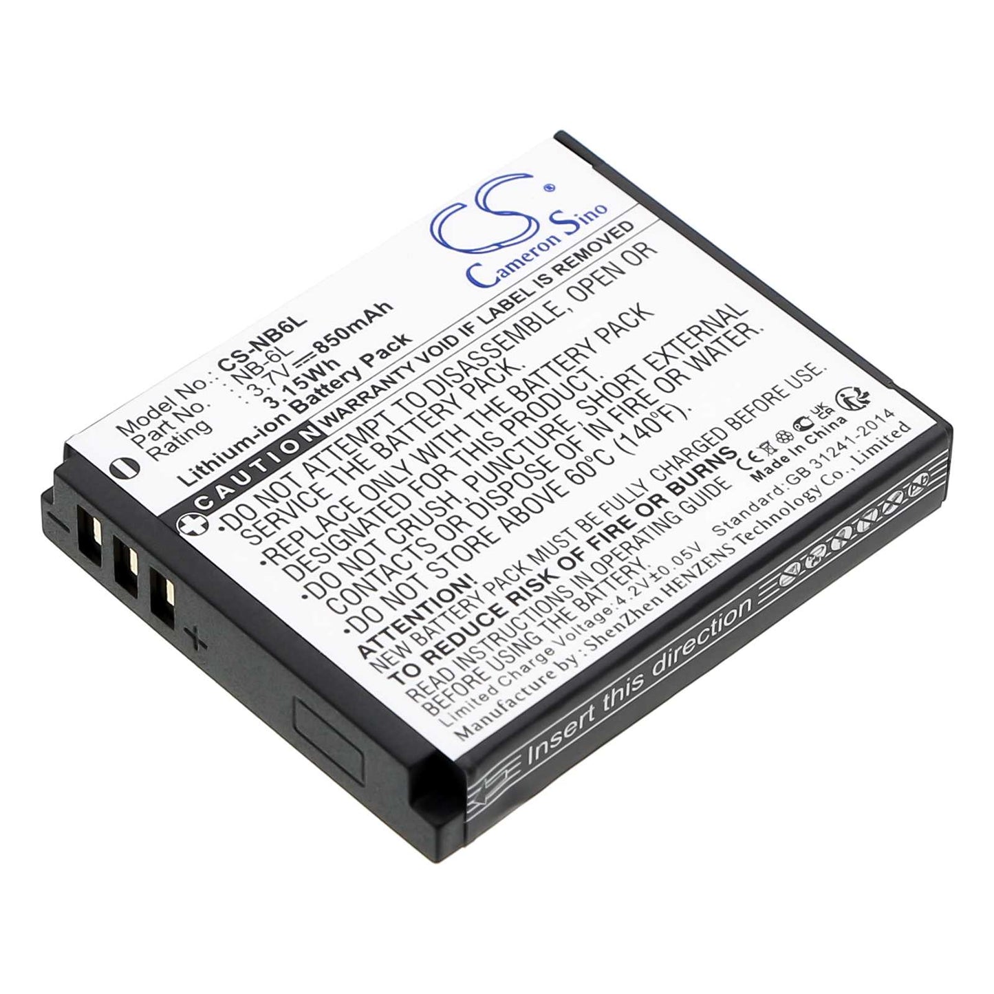 Batteria Li-ion 3.7V 940mAh - CS-BCF10