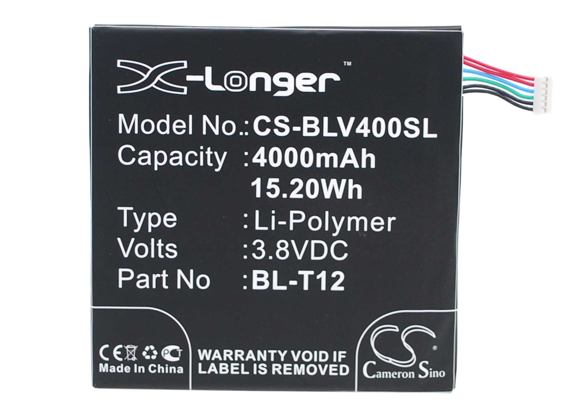Batteria Li-Polymer 3.7V 4200mAh - CS-BLV490SL