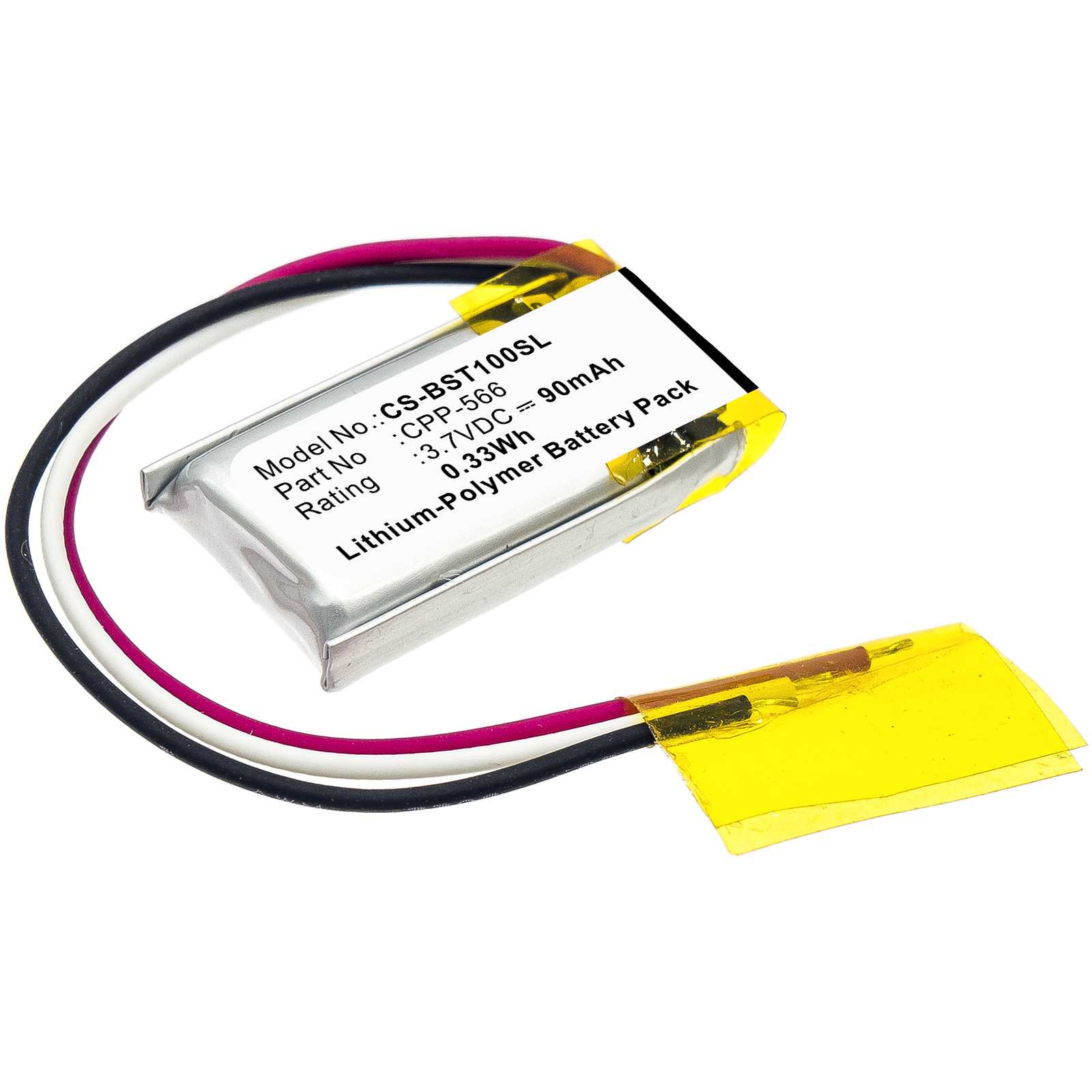 Batteria Li-Polymer 3.7V 140mAh - CS-BPE200SL
