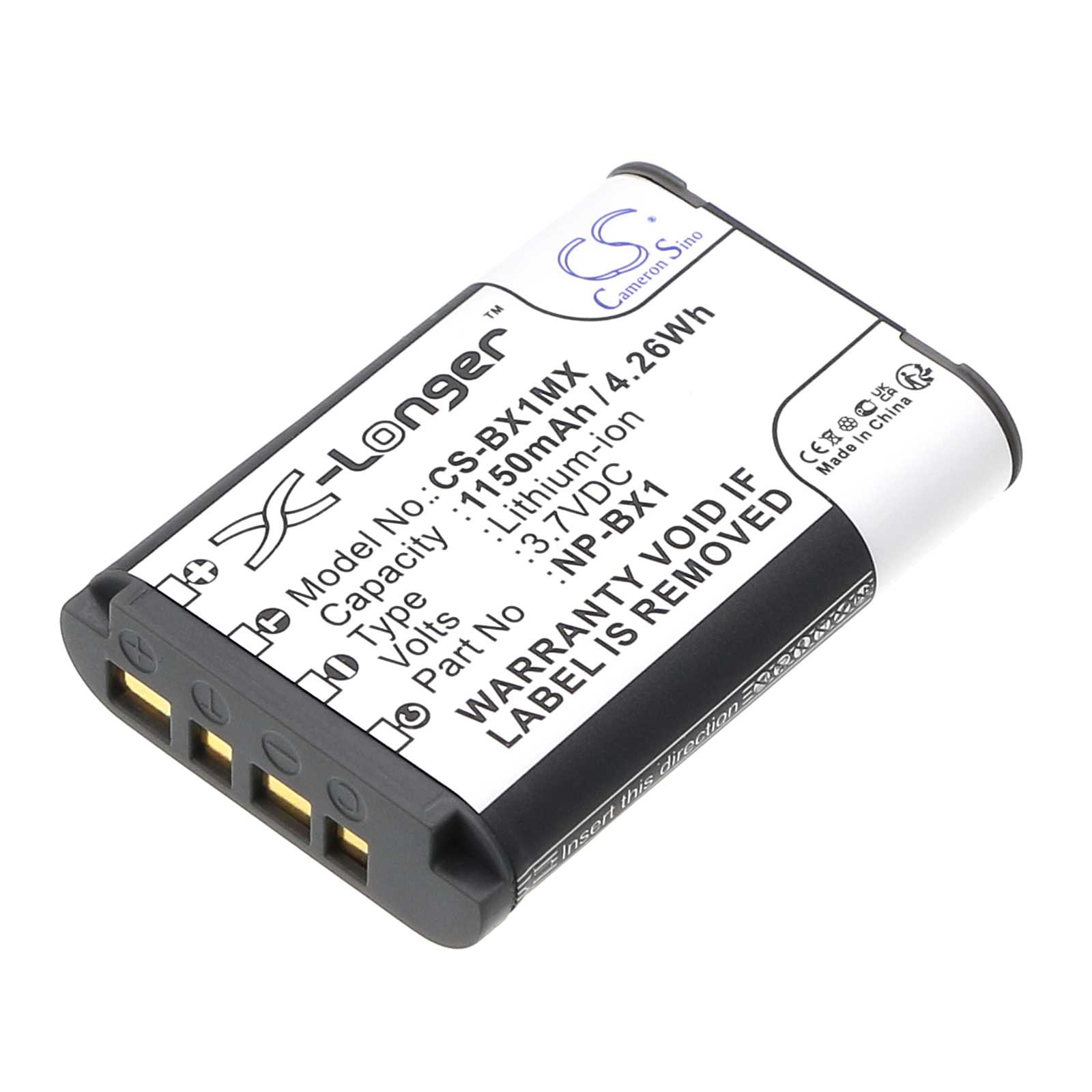 Batteria Li-ion 3.7V 950mAh - CS-BX1MC