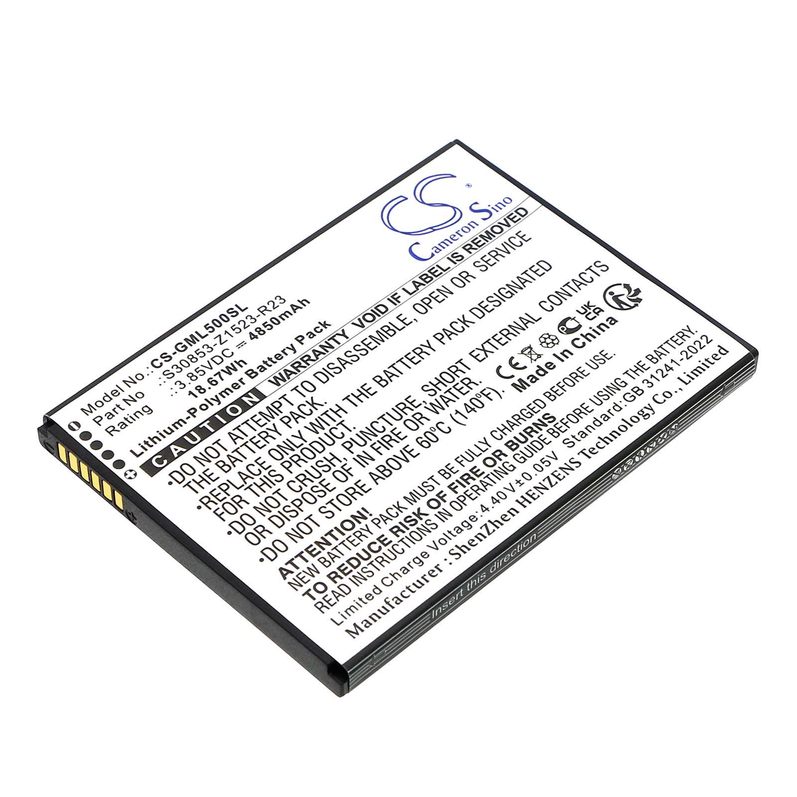 Batteria Li-ion 3.7V 1350mAh - CS-CAB260SL