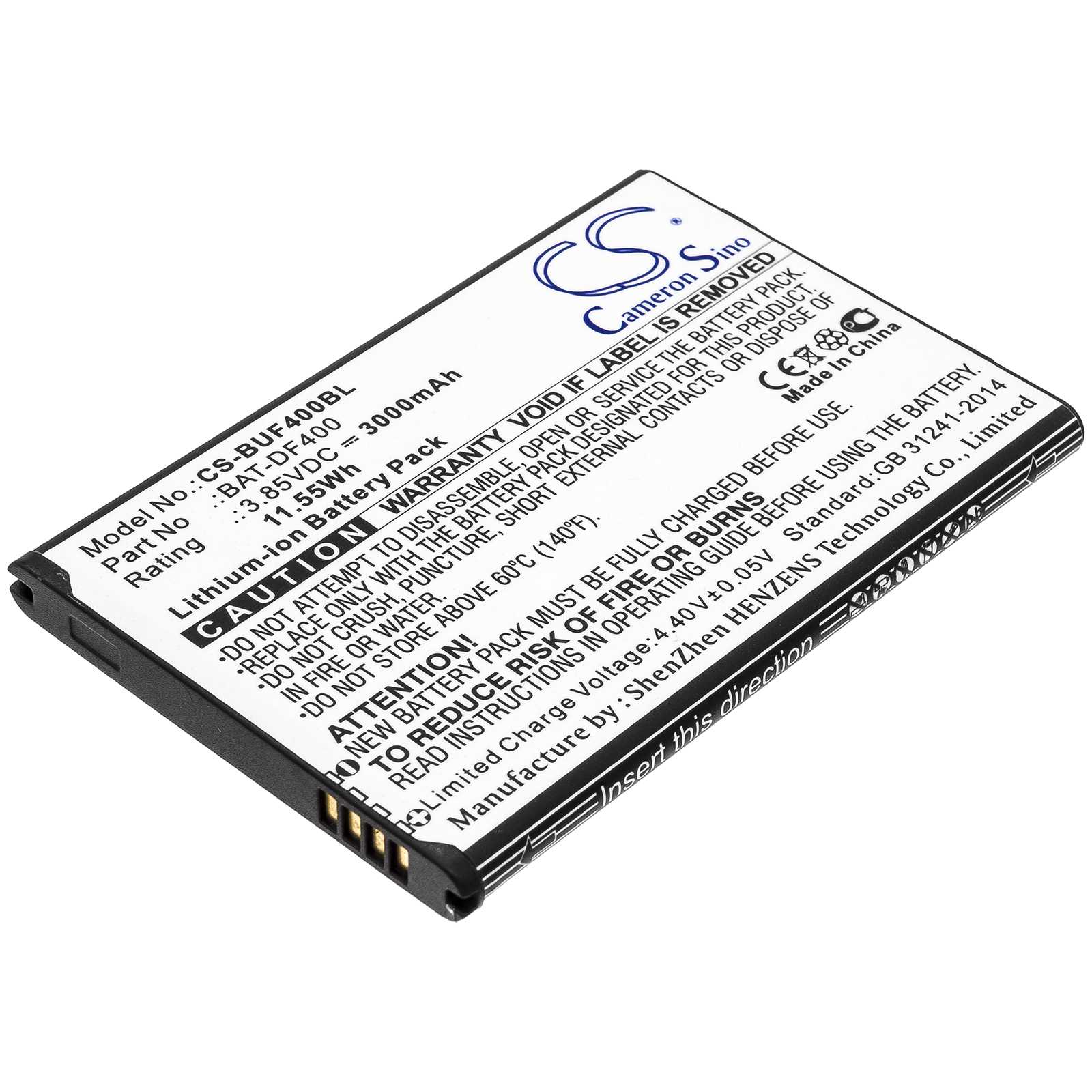 Batteria Li-ion 3.7V 1100mAh - CS-DAV110BL