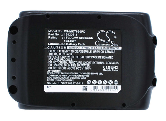 Batteria Li-ion 18V 6000mAh - CS-DEC180PH