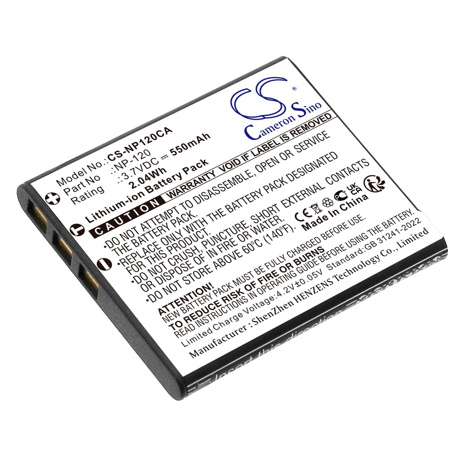 Batteria Li-ion 7.4V 1080mAh - CS-FW50