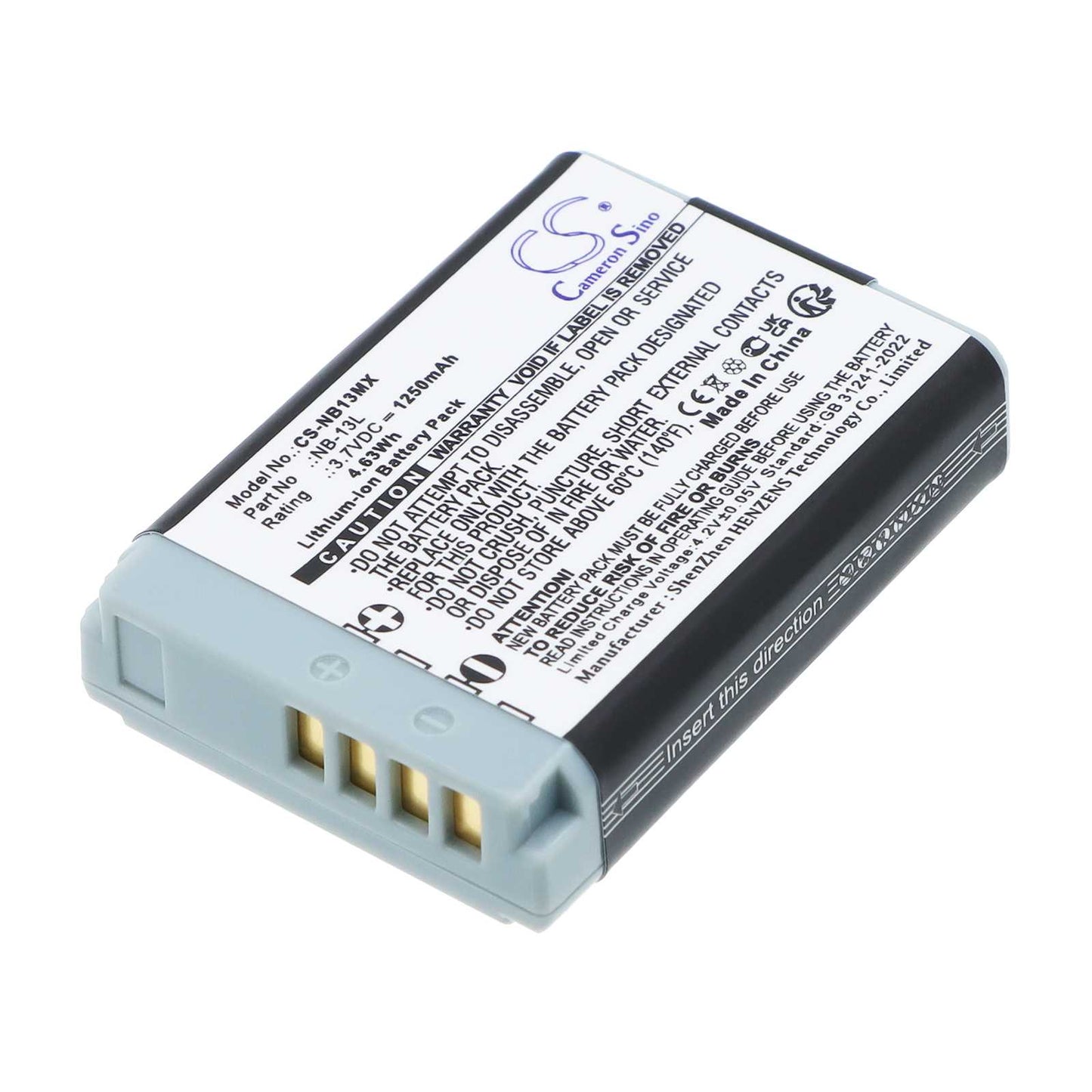Batteria Li-ion 3.85V 1720mAh - CS-GDB900MX