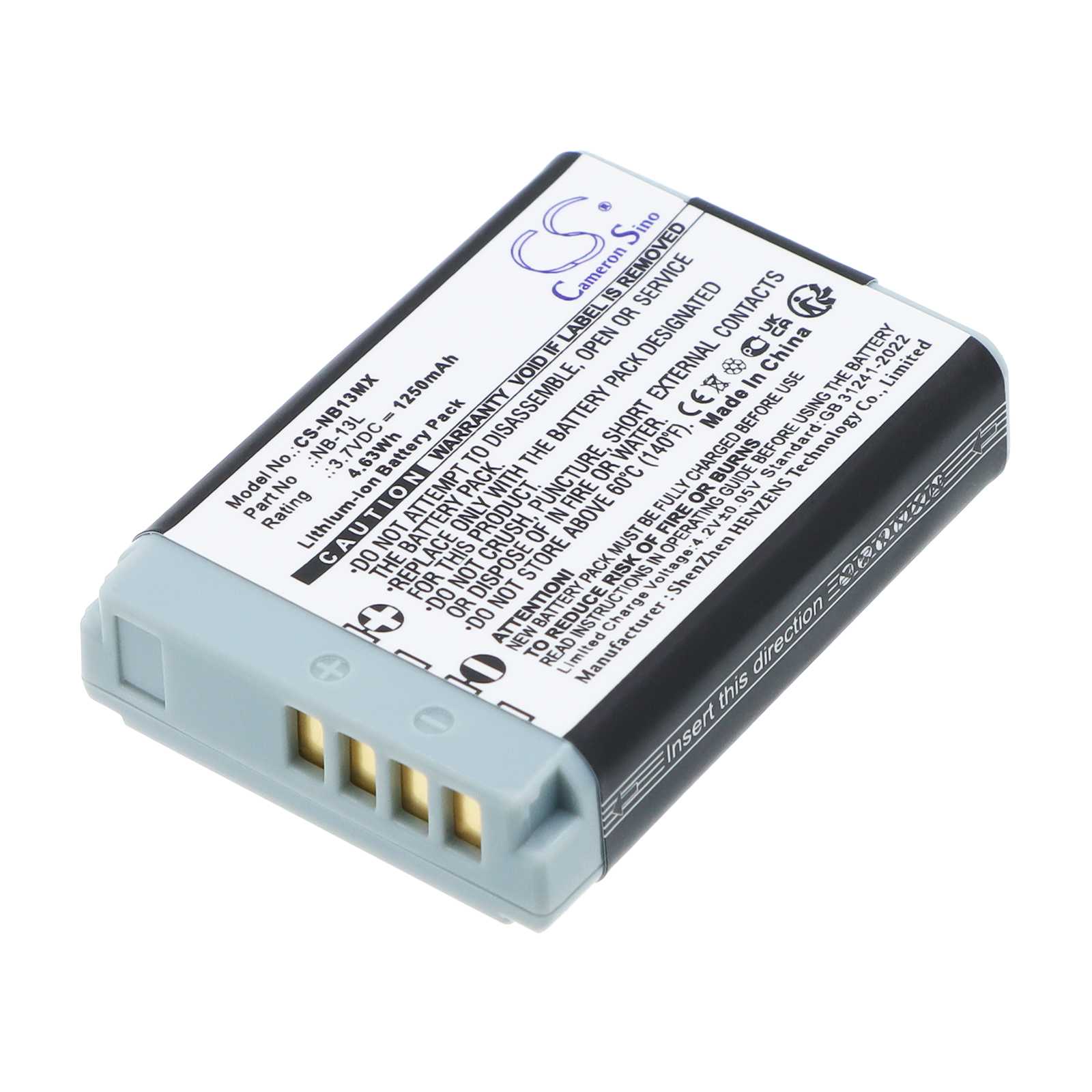 Batteria Li-ion 3.85V 1720mAh - CS-GDB900MX